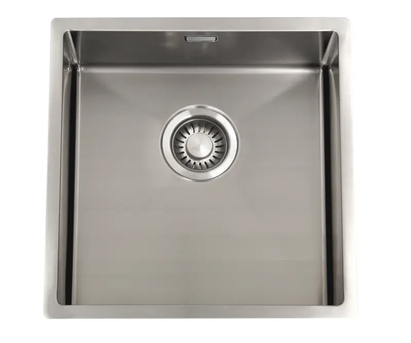 Évier en inox ABK Bingara 40fvi 40x40cm encastré à fleur, sous-plan et sur-plan BIN40FVI
