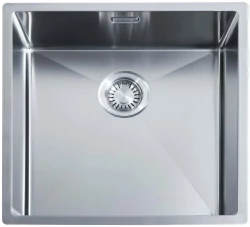 ABK Bingara évier carré en inox 46x46cm pour montage sous plan et en surface BIN46FVI