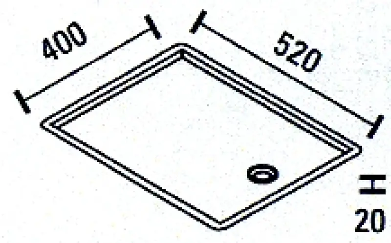 Plateau d'égouttage en inox ABK Bingara 52x40cm à encastrer BIN52FVI