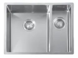 ABK Bingara 1,5 évier en inox 34x40+15x40 cm montage affleurante, sous plan et sur plan BIN3415FVI