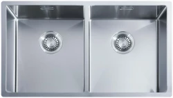 ABK Bingara évier double en inox 34x40+34x40 cm montage à fleur, sous-plan et sur plan BIN3434FVI
