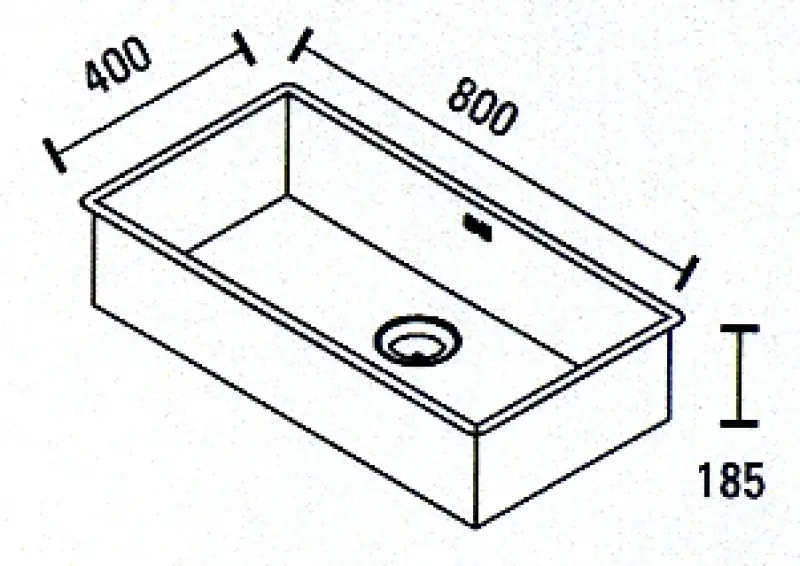 ABK Baronga évier extra-large en inox 80x40 cm à fleur de plan, sous plan et en surface BAR80FVI