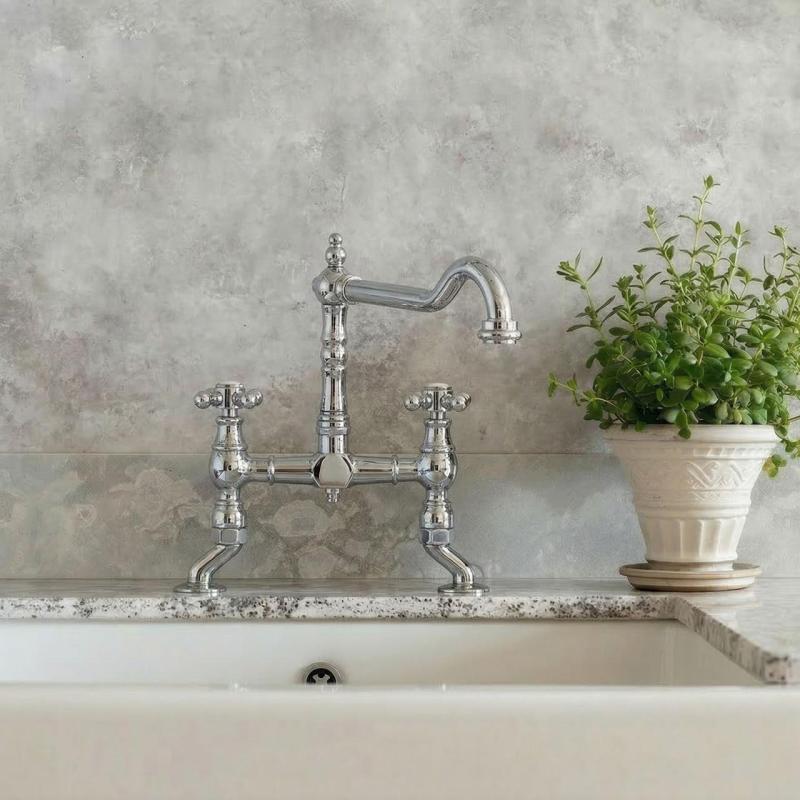 Robinet de cuisine nostalgique inox V1979RVSST