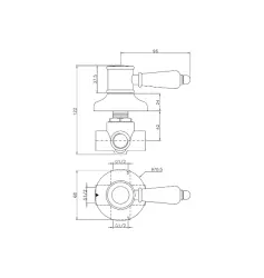 Huber Victorian inverseur 2 voies inox 653.VT01H.NS