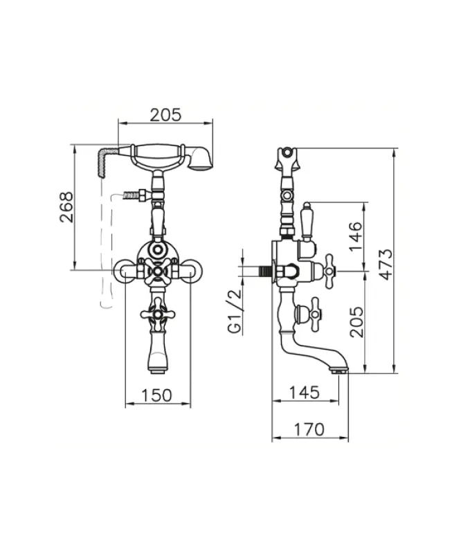 Huber Croisette Mitigeur Thermostatique couleur Bronze 198.CS01H.BA