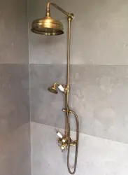 Huber Victorian Set Thermostatique de Douche 15cm couleur Bronze 590.VT01H.BA