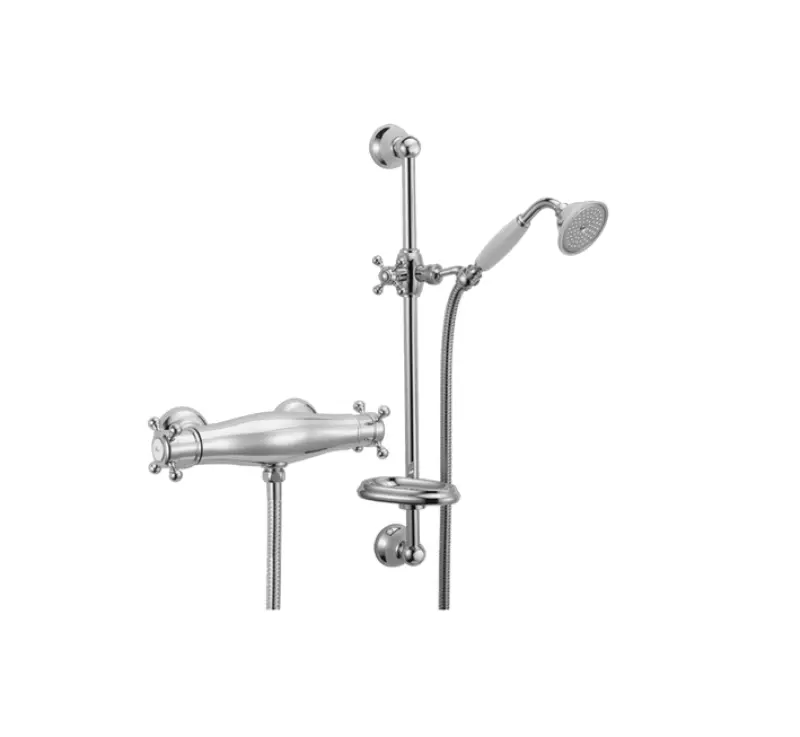 Huber Victorian robinet thermostatique de douche avec ensemble coulissant en inox VTS010102A