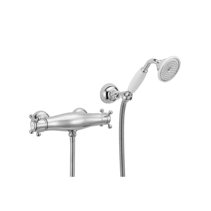 Huber Victorian Robinet thermostatique de douche avec douchette inox VTD010102A