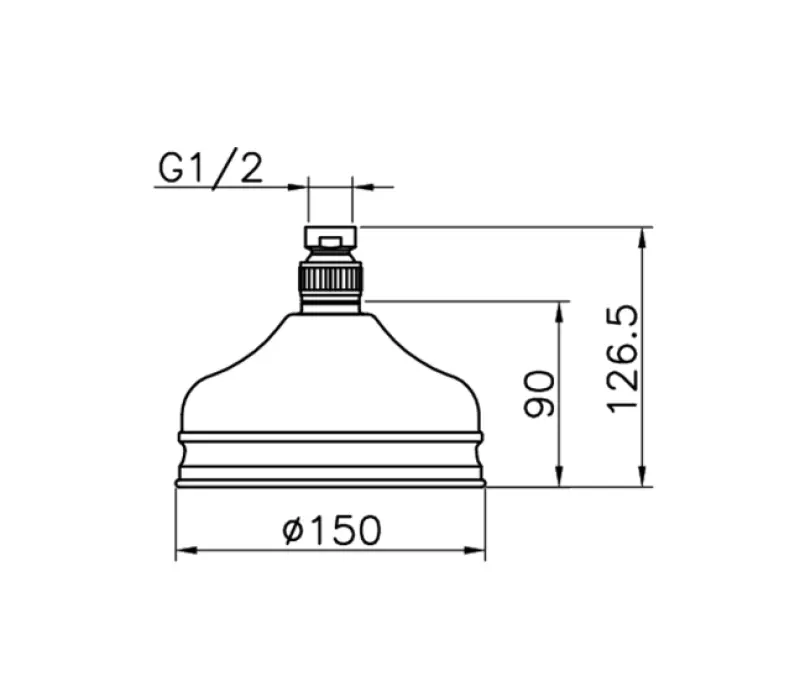 Huber Nostalgic Douche Pluie 15cm Bronze 05.SO.01H.BA