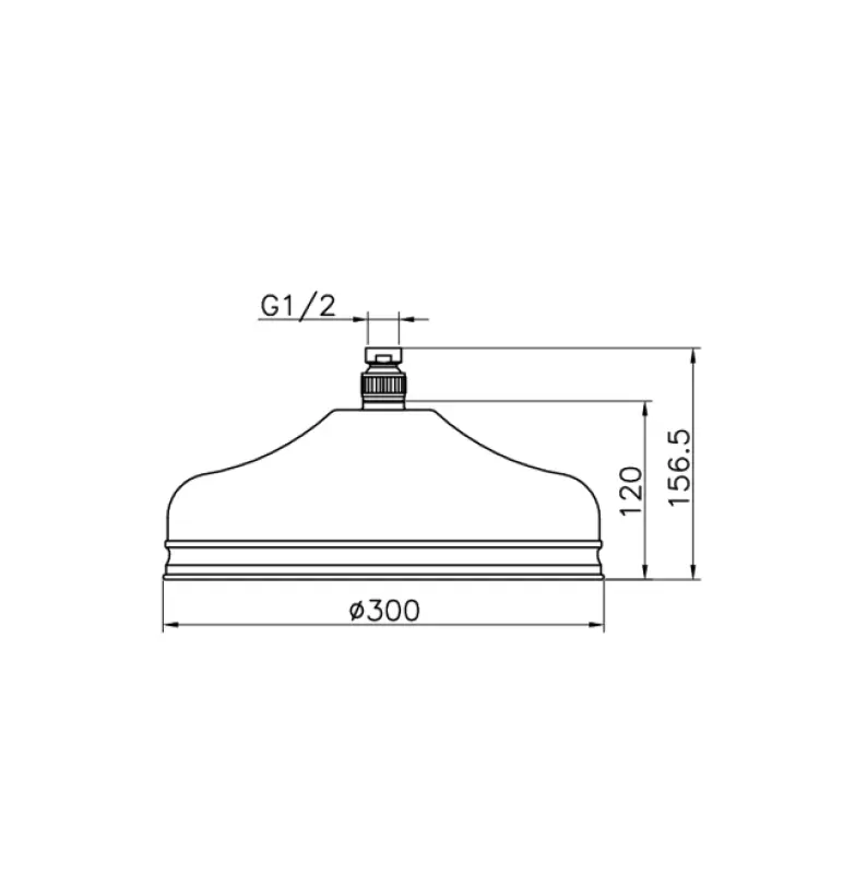 Huber Nostalgic Classic Douche avec effet de pluie 30cm Bronze 05.SO.03H.BA