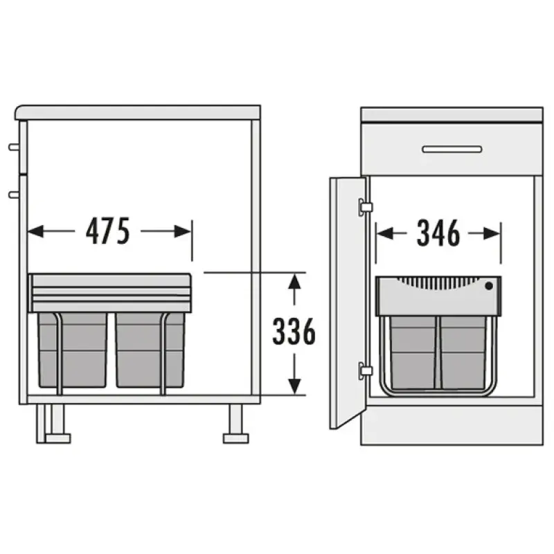 Hailo Tandem S 3 poubelle 1153449232
