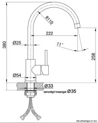 Lorreine Mersey Robinet de cuisine entièrement en inox avec bec pivotant 1154021752