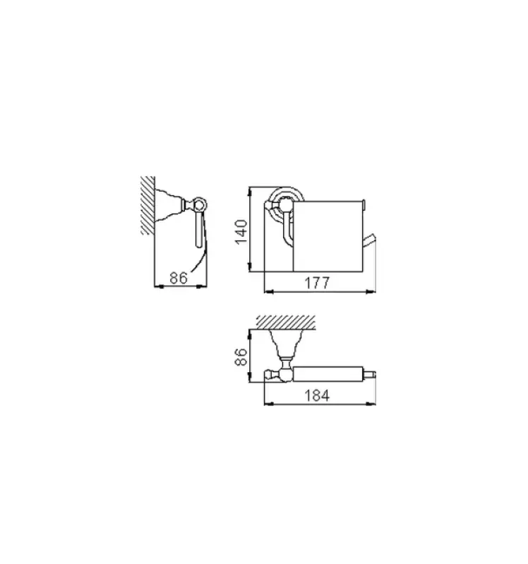 Huber Croisette Porte-papier de toilette classique Chromé 4036.01H.CR