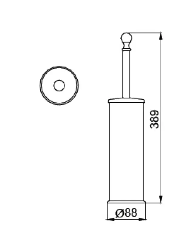 Porte-brosse de toilette classique de la gamme d'accessoires nostalgiques Croisette de Huber 4040.01H.CR