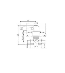 Huber Croisette Robinet d'arrêt encastrable Doré CS0003102G
