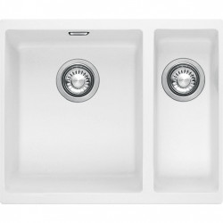 Franke Sirius 2 S2D 160 un et demi 1,5 évier en plastique blanc 53,5x41cm sous-meuble 125.0252.219