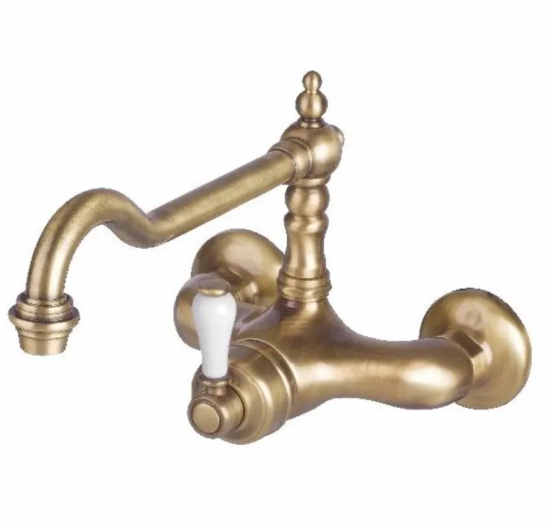 Robinet de cuisine nostalgique Robinet mural Hermitage R Chrome 10.9021