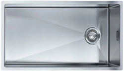 ABK Bingara Évier extra large en inox 80x40cm avec bonde asymétrique pour montage à fleur, sous plan et en surface BIN80LFVI