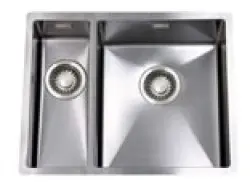 ABK Bingara un évier et demi en inox 15x40+34x40 cm à fleur de planm et sous plan ou en surface BIN1534FVI