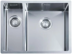 ABK Bingara un évier et demi en inox 15x40+34x40 cm à fleur de planm et sous plan ou en surface BIN1534FVI