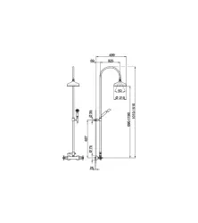 Cisal Arcana Colonne Céramique de douche thermostatique en couleur Or AC00408024