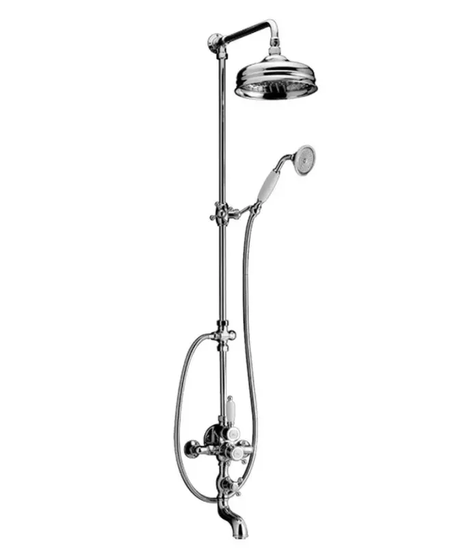 Huber Victorian Ensemble de douche thermostatique 20cm en inox 1203998332