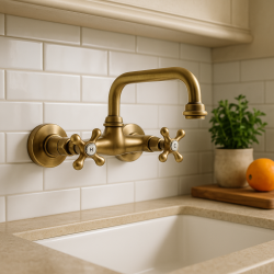 PB Nostalgic robinet de cuisine V2723 robinet mural Bronze
