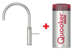 Quooker Fusion Rond en inox COMBI+ Eau chaude, froide, bouillante 22+FRRVS