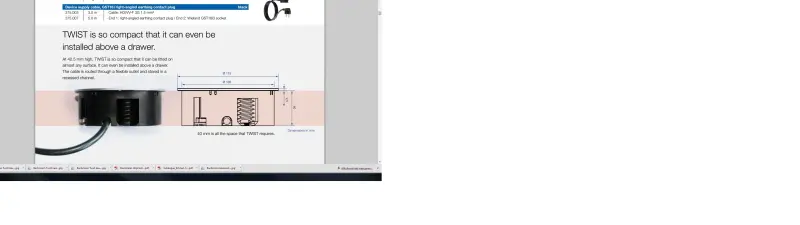 Mutiprise de cuisine Bachmann Twist dans le plan de travail en inox 2 compartiments Mise à la terre de type E