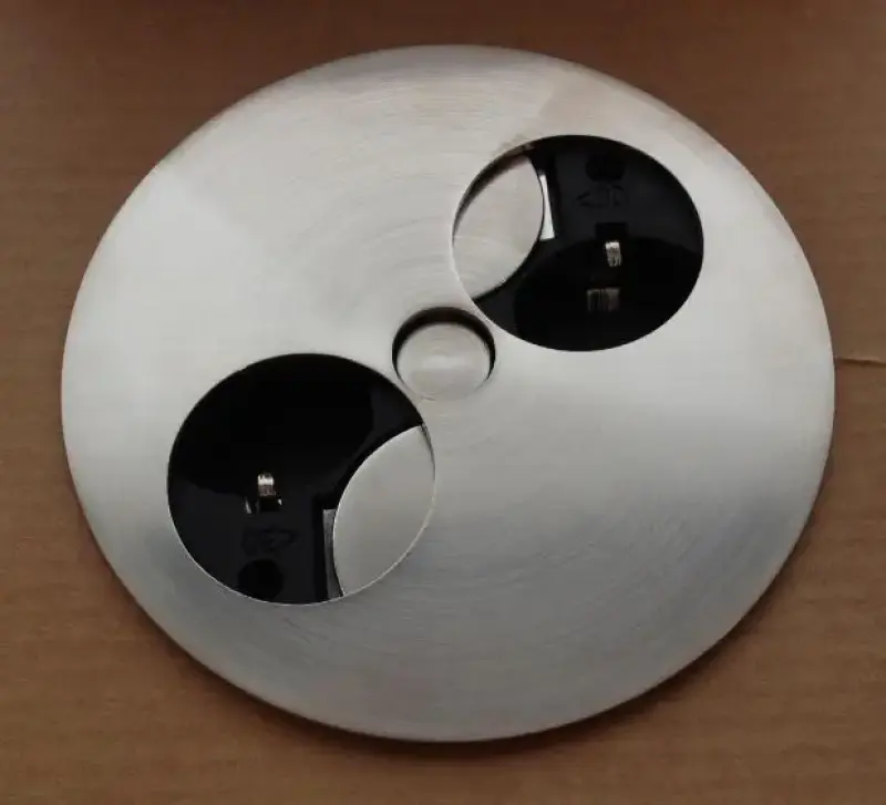 Mutiprise de cuisine Bachmann Twist dans le plan de travail en inox 2 compartiments Mise à la terre de type E