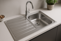 Franke Spark SKX 611 évier en acier inoxydable montage en surface avec égouttoir 86x50cm 101.0315.545
