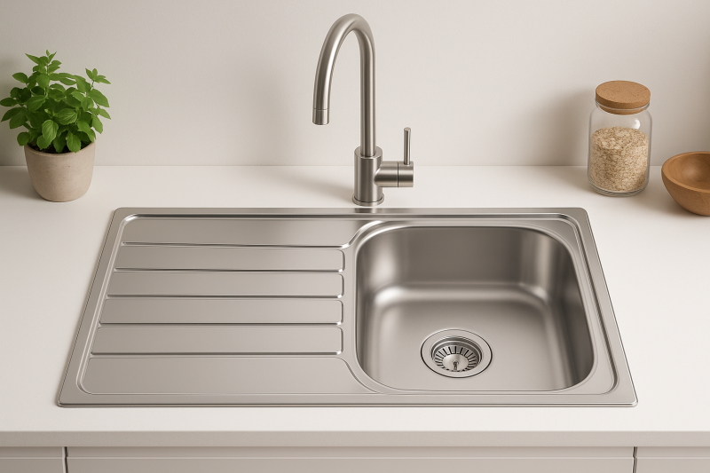 Franke Spark SKX 611 évier en inox montage en surface avec égouttoir 86x50cm 101.0315.545