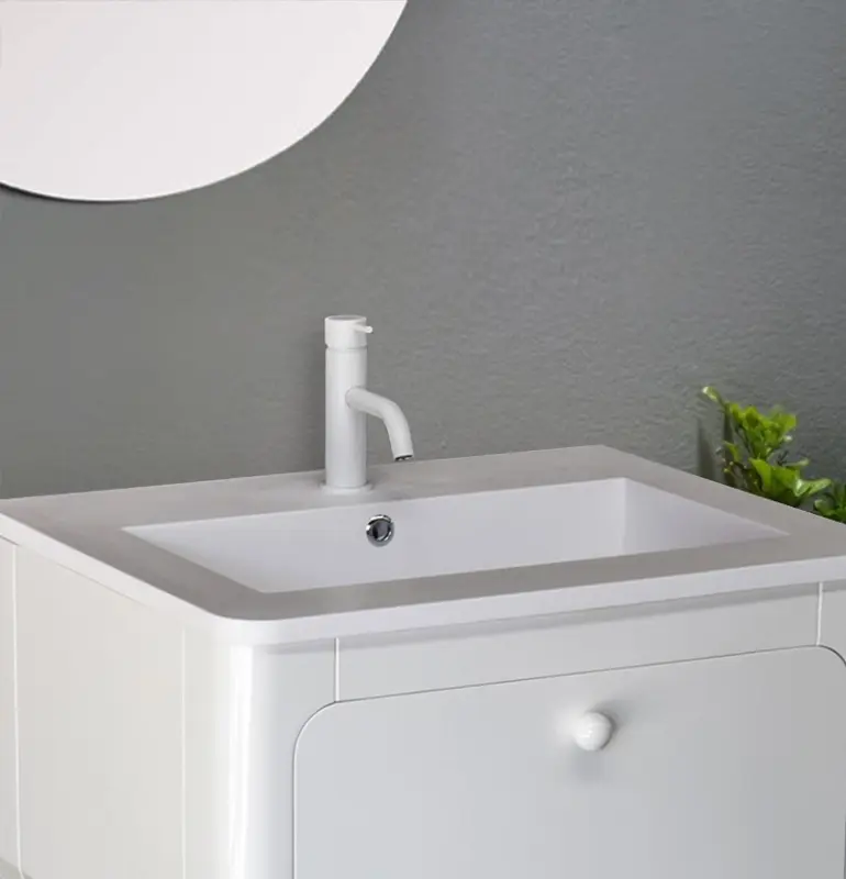 Robinet de lavabo Waterevolution Flow blanc mat T110BR