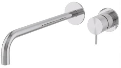 Robinet de lavabo encastré Watervolution Flow chromé avec bec de 25 cm T116B01-25