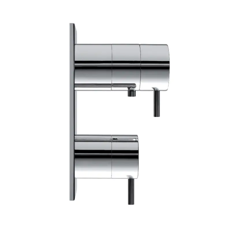 Waterevolution Flow mitigeur de douche thermostatique encastré avec 3 sorties blanc mat T136TBBR