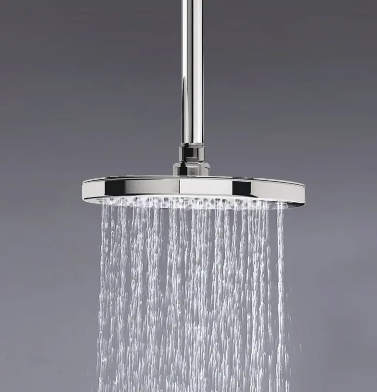 Waterevolution Flow pomme de douche 250 mm avec raccordement au plafond chromé T164201