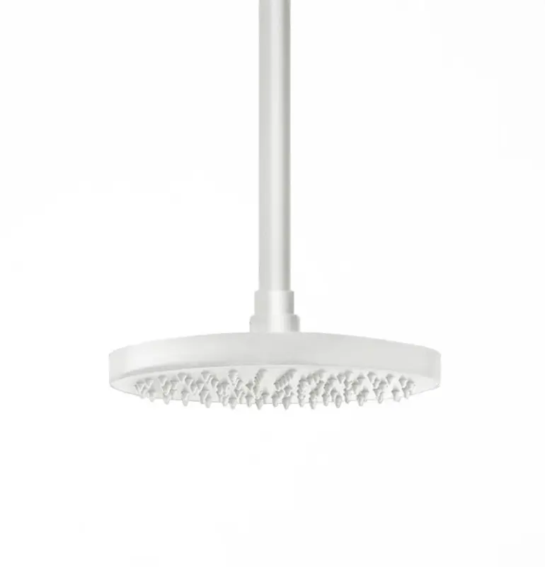 Waterevolution Flow Douche de tête 200mm avec raccordement au plafond Blanc mat T1642BR  Couleur Blanc mat