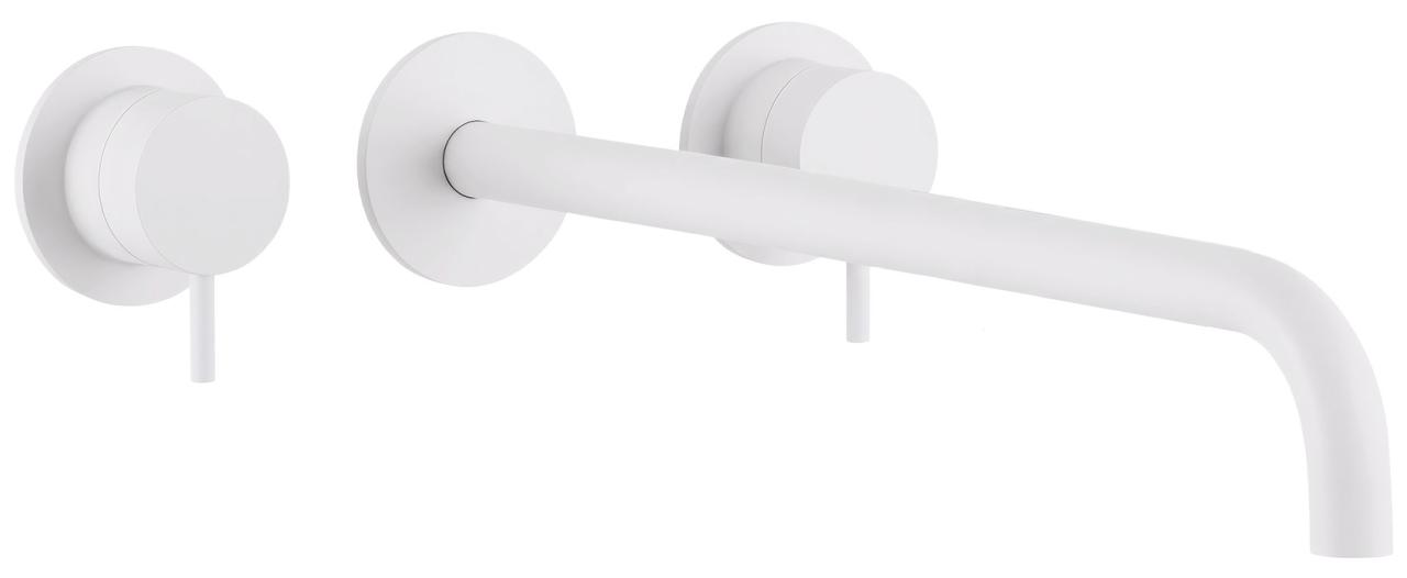 Waterevolution Flow Mélangeur lavabo 3 trous blanc mat avec bec 25 T1163FBR-25