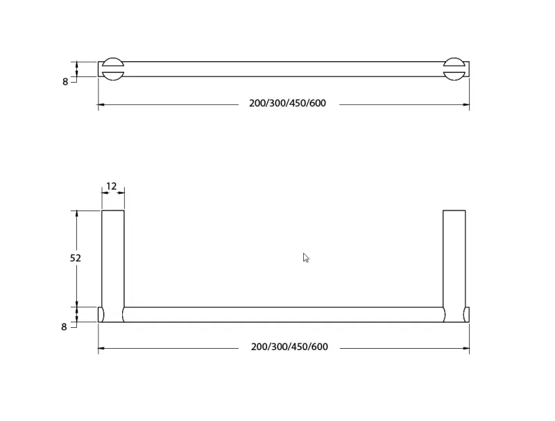 Waterevolution S22 Porte-serviettes 30 cm Acier inoxydable A411IE
