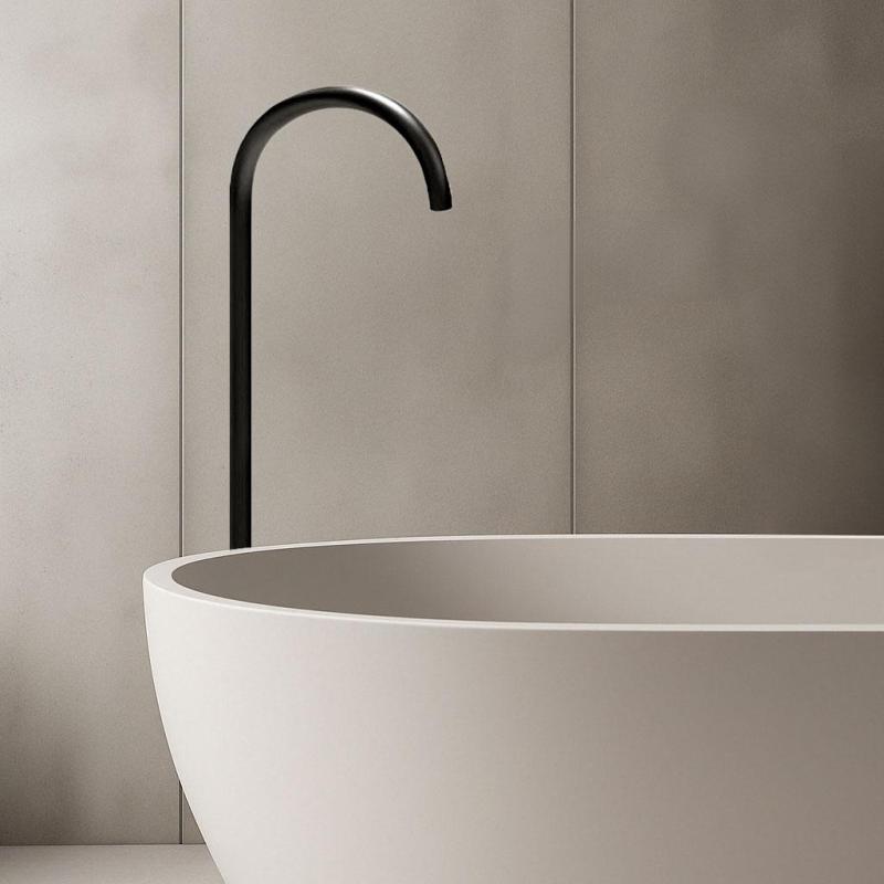 Waterevolution Flow Bec de baignoire sur pied Noir mat T1673PR