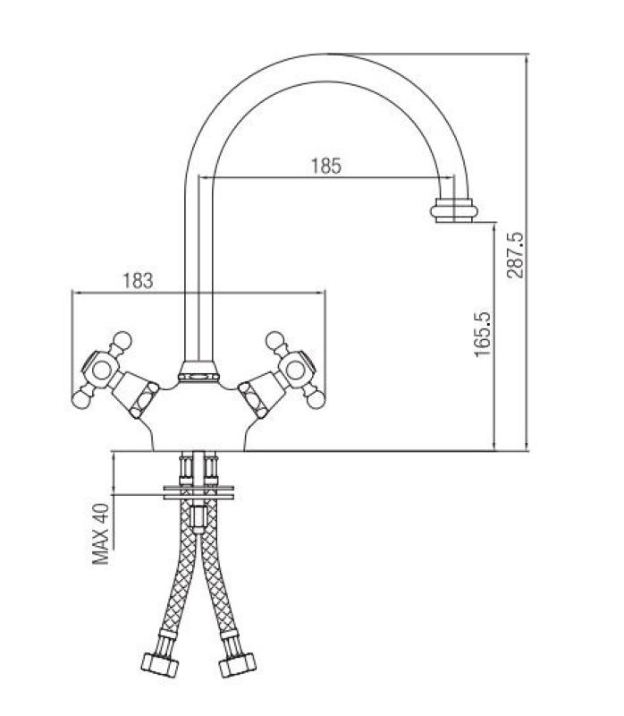 PB Robinet de cuisine Nostalgic V1905 Chrome