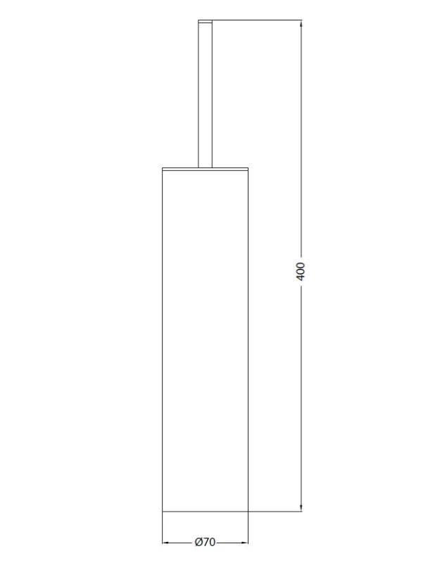 Waterevolution Deep Set de brosses de toilette Chromé vertical A24001