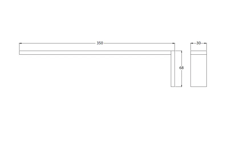 Waterevolution Porte-serviettes profond 35cm Chromé A21501