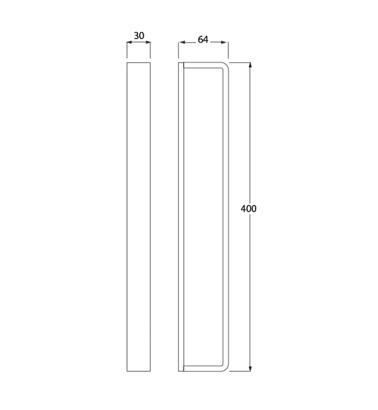 Waterevolution Porte-serviettes vertical profond 40cm Noir mat A216PR