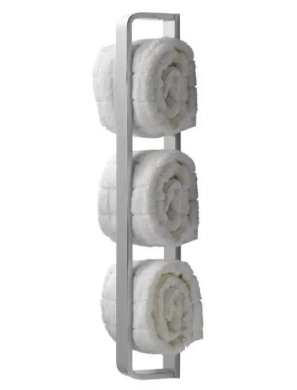 Waterevolution Porte-serviettes vertical profond 40cm Blanc mat A216BR