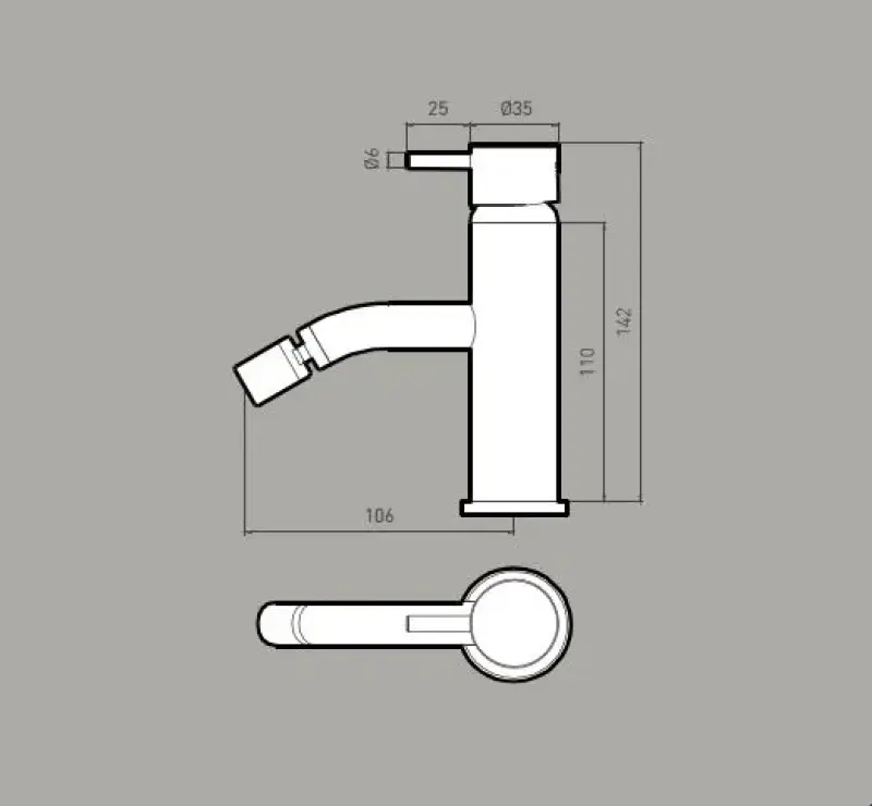 Waterevolution Flow Mitigeur de bidet Blanc mat T120BR