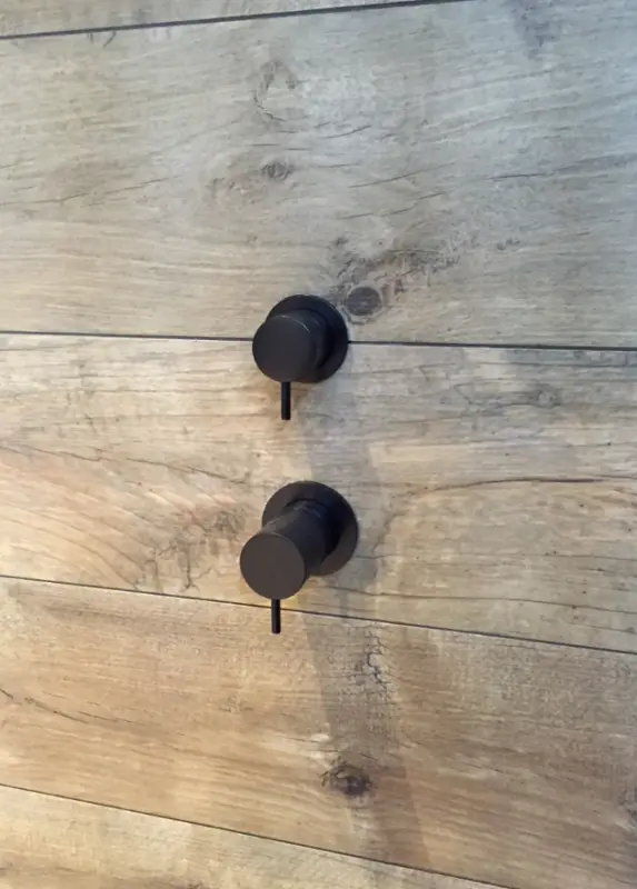 Thermostat de douche encastré Waterevolution Flow avec 2 sorties, noir mat avec rosace ronde 1208778072