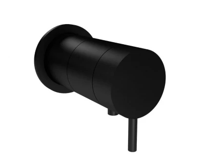 Thermostat de douche encastré Waterevolution Flow avec rosace ronde noir mat 1208778082 T142TBPR