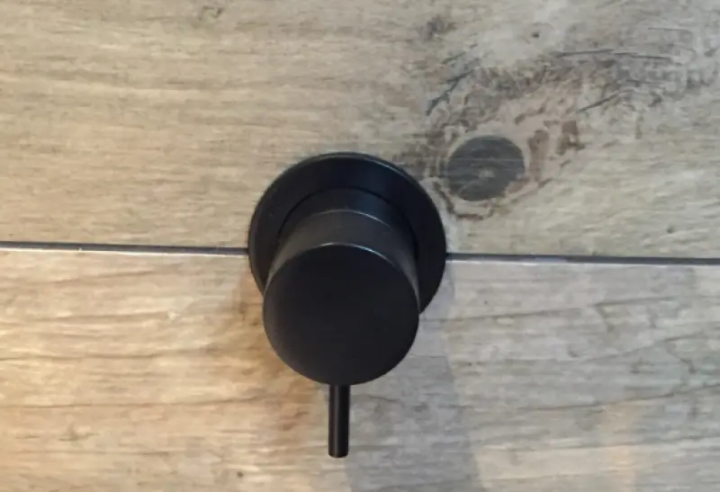 Waterevolution Flow Inverseur encastré 2 voies Noir mat avec rosace ronde T1482SPR