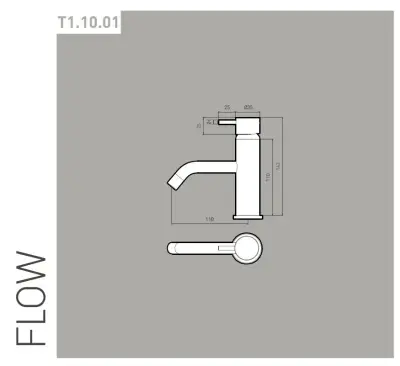 Robinet de lavabo Waterevolution Flow noir mat T1101APR